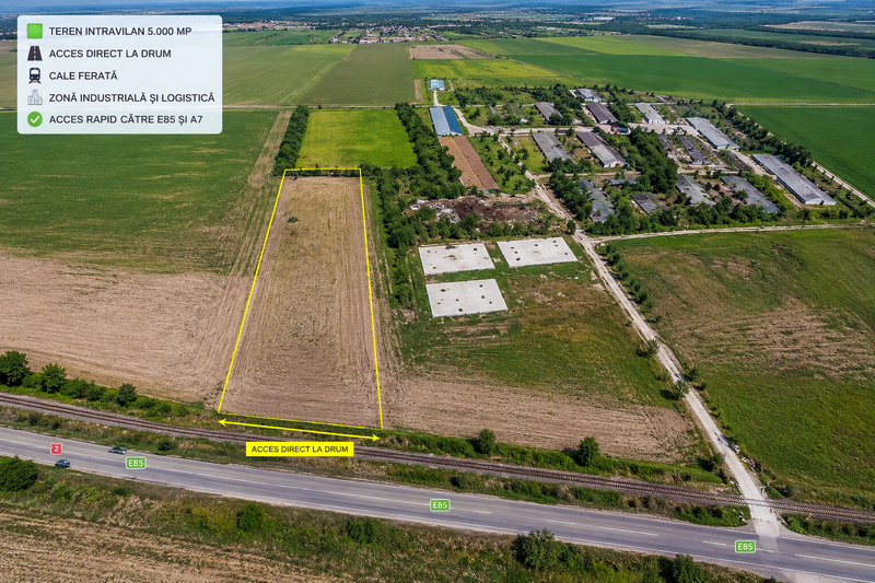 Buzau: Hub Logistic Teren Industrial-Comercial 5.000 mp,  DB Schenker / E85
