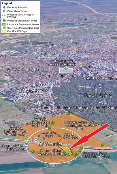 Buzau: Hub Logistic Teren Industrial-Comercial 5.000 mp,  DB Schenker / E85